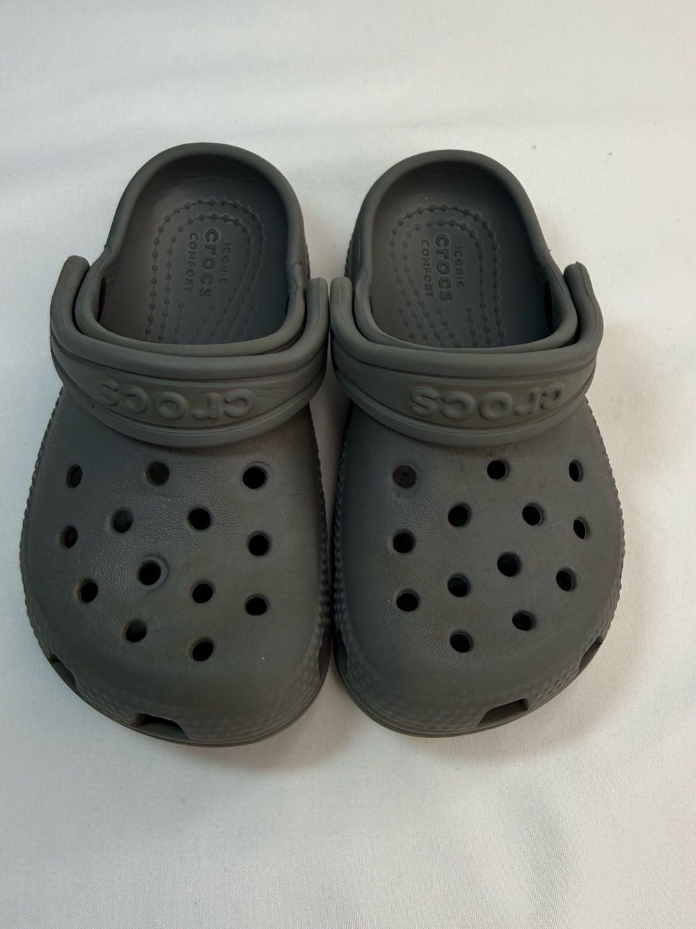 Crocs Classic Clogs Kids/Children Size C 7 in Slate Gray EUC Versatile Neutral